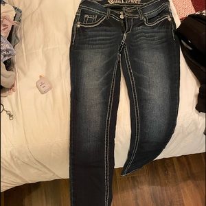Wallflower skinny Low jeans dark with light stitch size 0 fits like 3. Like new